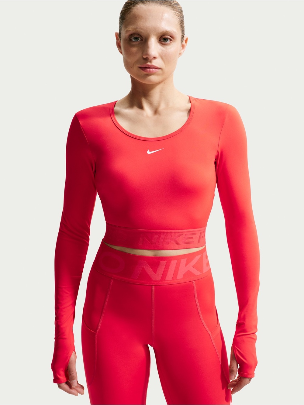 Nike Pro women's long sleeve crop top size small new with tags